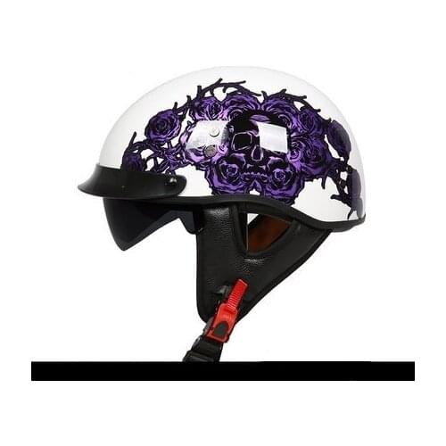 German Style Half Face Motorcycle Helmet Light Weight Cap Style Fiberglass Shell Retro Vintage moto Helmet Casco