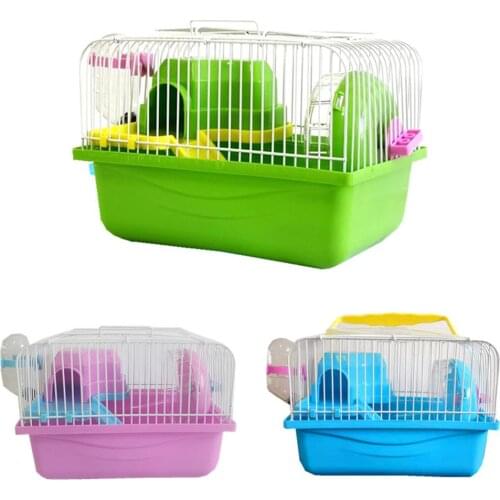 Pink Hamster Cage Double Luxury Hamster Supplies Toy Small Manor Cage Color Chassis