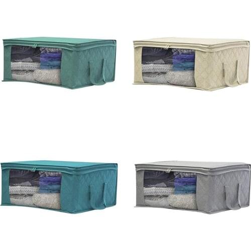 Home Storage Foldable Bag New Waterproof Oxford Fabric Bedding Clothing Pillows Quilt Organizer Bag Pouch Zip Wholesale