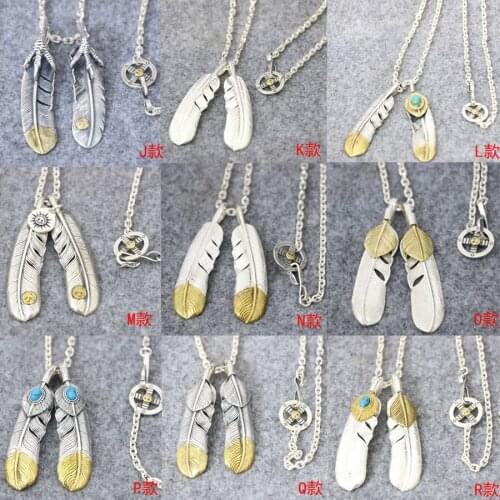 Starfield Takahashi Goro Feather Eagle Claw Pendant S925 Sterling Silver Retro Thai Silver Combination Set Necklace Men Women