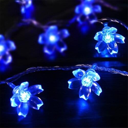 LED Cherry Blossom light bulb Christmas Garland Indoor Lighting Plug Operated String Lights Cheey Fairy Lights Christmas Decors