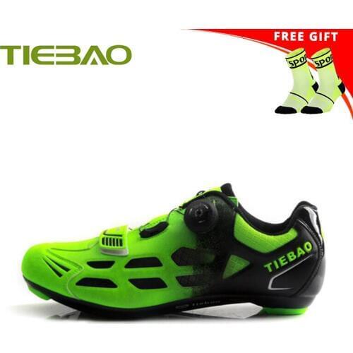 Tiebao Road Cycling Shoes Men Self-locking Breathable Sapatilha Ciclismo Wear-resistant SPD-SL Superstar Riding Bicycle Sneakers