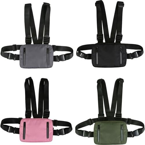 Small Outdoor Strap Vest Chest Rig Bags Reflective Fashion Women Men Sports Functional Unisex Hip Hop Streetwear Adjustable Belt
