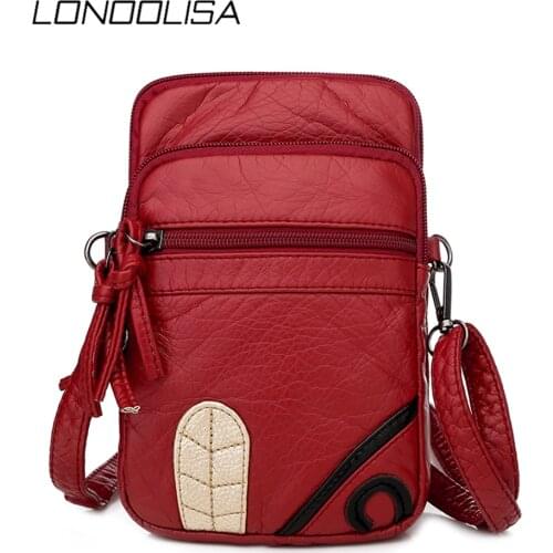 Vintage Soft Leather Crossbody Bags For Women Messenger Shoulder Bag Small Female Handbags Phone Coin Purse Black and Brown 2020