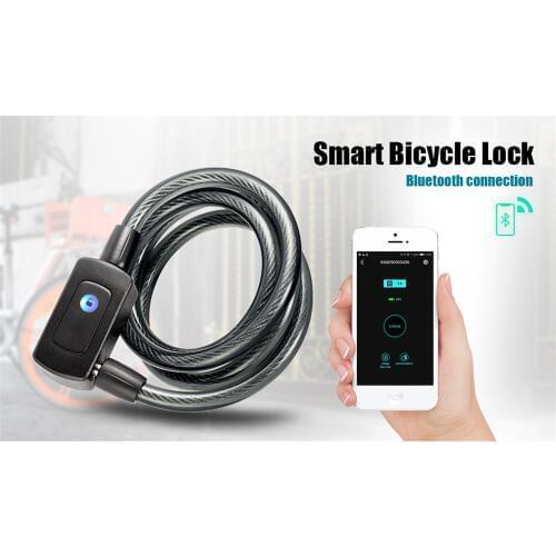 Fingerprint Bike Lock 20Sets Fingerprint Unlock USB Rechargeable Smart Keyless Fingerprint Lock Waterproof Anti-Theft Lock