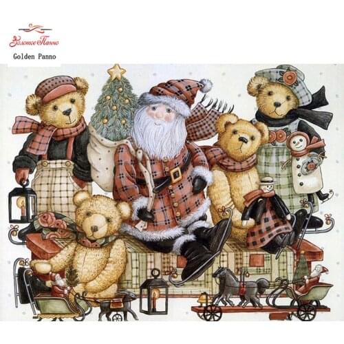 GOLDEN PANNO Diamond Painting Full Square 5D Diy Daimond Embroidery Diamant Mosaic Sale rhinestones pictures Teddy Bear 03