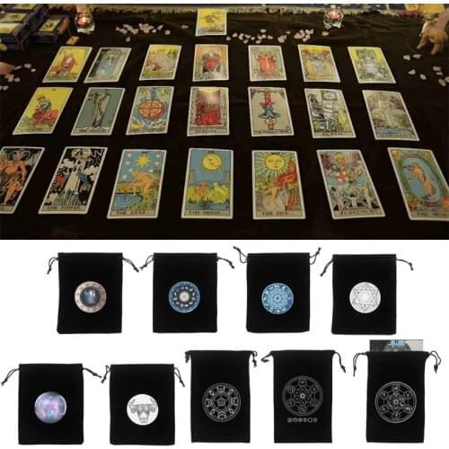 Velvet Bag Tarots Cards Storage Bag Mystical Divination Rune Bag Board Game Dice Drawstring Bag