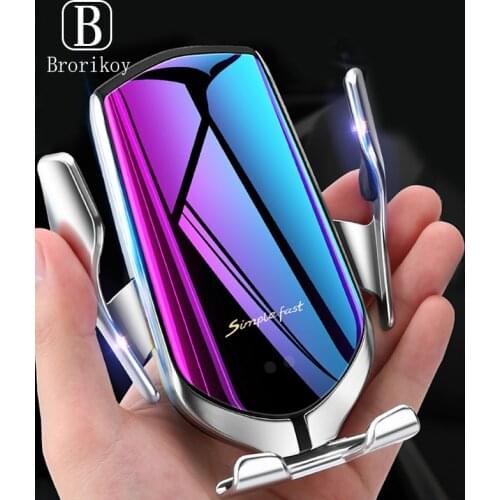 Qi Wireless Charger Infrared Sensing Automatic Clip for iPhone X Xs Max XR Samsung S9 S10 10W Fast Charing Wireless Chargers