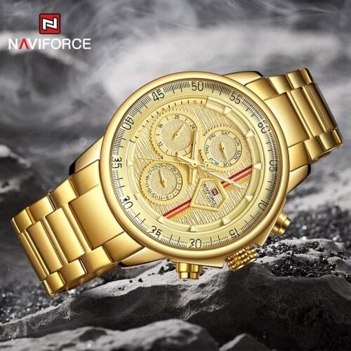 NAVIFORCE Watch for Men Casual Fashion With 24 Hours Day and Date Display Waterproof Stainless Steel Men Watch Relogio Masculino