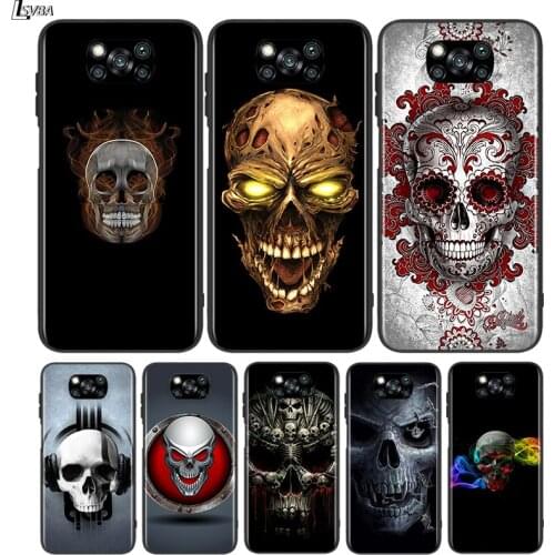 Black Cover Head of death for Xiaomi Mi Mix 3 A3 A2 A1 Poco M3 M2 C3 X3 X2 NFC F2 F1 CC9 CC9E Pro Phone Case
