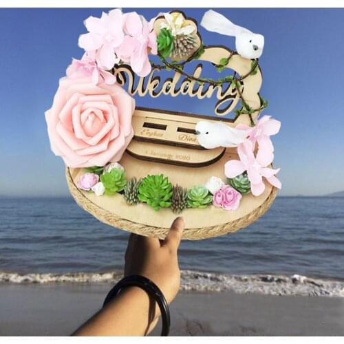 Flower Ring bearer pillow Wedding Bride Groom Photo props marraige proposal engagement party supplies personalized ring box