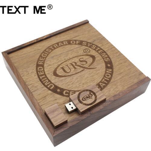 TEXT ME Wooden+box LOGO usb flash drive pen drive 4GB 8GB 16GB 32GB 64GB usb2.0 custom made gift usb