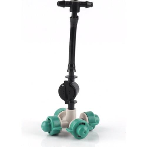 Irrigation System Atomized sprinkler Foggy Sprinkler 6mm Green Sprinkler Garden Irrigation 4/7mm Tee Hose Connector 5-50sets