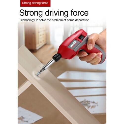 Electric Screwdriver Cordless USB Electric Drill Set with Light 4.2v Rechargeable Electric Screwdrive Bit Kit Power Tools