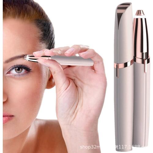 Electric Eyebrow Timmer for Women AAA Battery Eye Brow Shaper Face Razor Facial Epilator Eyebrows Liner Hair Removal Makeup Tool