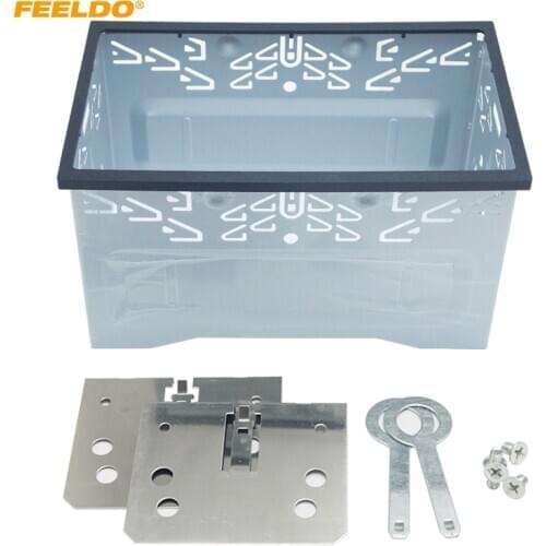 FEELDO Car Stereo Audio 2DIN Metal Cage Fascias Frame Brackets/Screws/Keys For Volkswagen Series Jetta Chico Golf Bora/Polo Kits