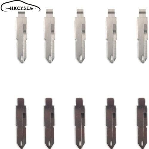 HKCYSEA 10 pcs/lot Metal Blank Uncut Flip KD Remote Key Blade Type #53 for Peugeot 206 Key Blade NO. 53