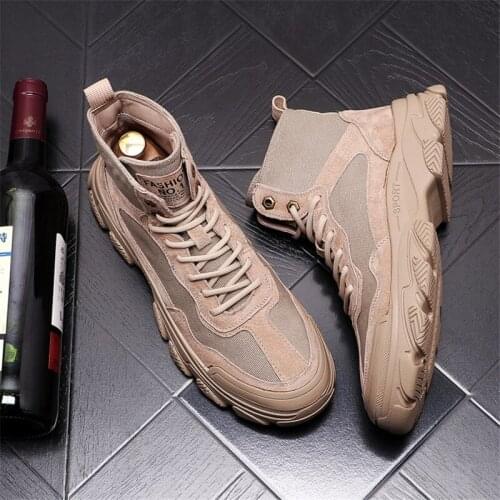 Fashion Canvas Men Martin Shoes Sneakers High Tops Hip Hop WORK Casual Shoes Ankle Boots Zapatillas Hombre