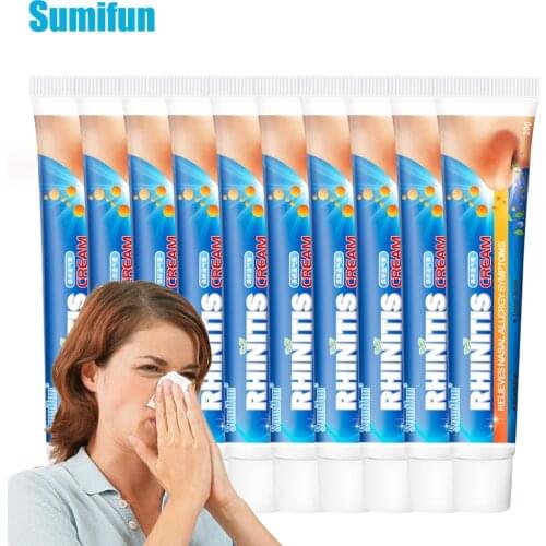 10Pcs New Nasal Essential Cream Rhinitis Sinusitis Nasal Congestion Treatment Ointment Natural Mint Extract Refresh Nose Cold