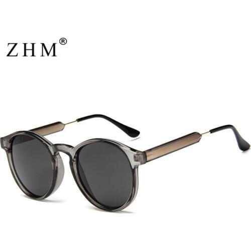 2021 Retro Round Sunglasses Women Men Brand Design Transparent Female Sun Glasses Men Oculos De Sol Feminino Lunette Soleil