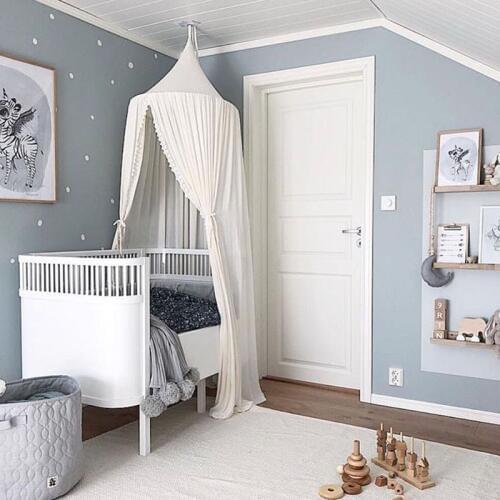 Childrens Room Summer Chiffon Hanging Bedding Round Dome Bed Valance Lace Kids Room Decor Mosquito netting Crib Tent Mantle