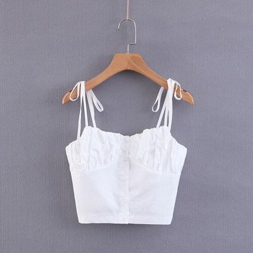 JC·KILIG 2021 Summer New Euro American Style Simple Versatile Single Breasted Lace Up Short Suspender For Women DP9116