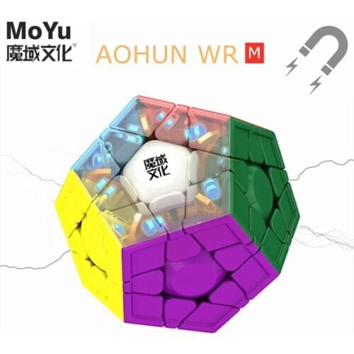MOYU AOHUN WR M Magnetic magic cube Megaminxeds 12 sides 3x3x3 Speed magic cube magnets profissional cubo magico Educational toy