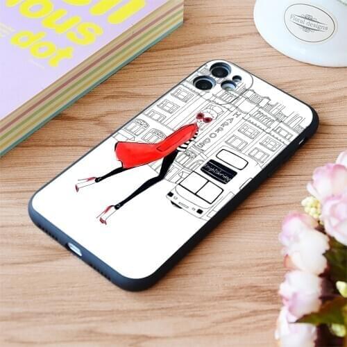 For iPhone Harrods Print Soft Matt Apple iPhone Case 6 7 8 11 12 Plus Pro X XR XS MAX SE