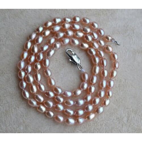 New Arrival Favorite Pearl Necklace 4-5mm Small Lavender Freshwater Pearls Wedding Birthday Party Fine Jewelry Lady Gift