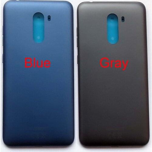 Original Battery Cover for POCOphone F1 Back housing cover withSide Button-Gray&Blue