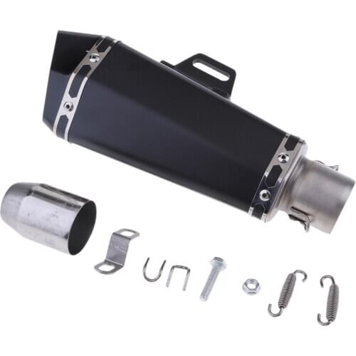 Pinto Exhaust Tail Muffler Pipe Steel ATV Replacement DirtBike Black