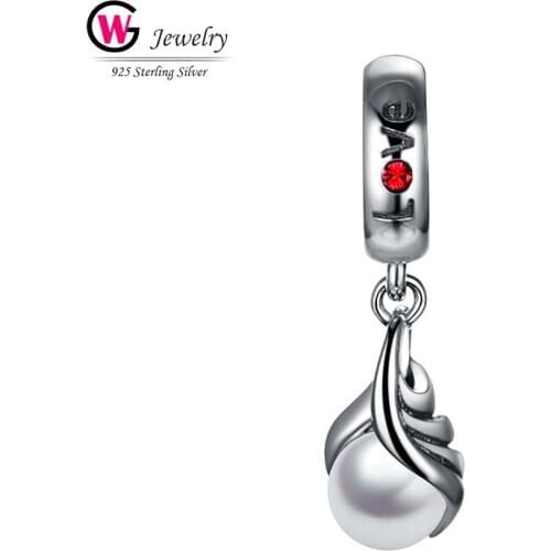 Elegant Style 925 Silver Pendants Fit For Pandora Charms Bracelet Beads Love Gift Girl Charm Jewelry Making