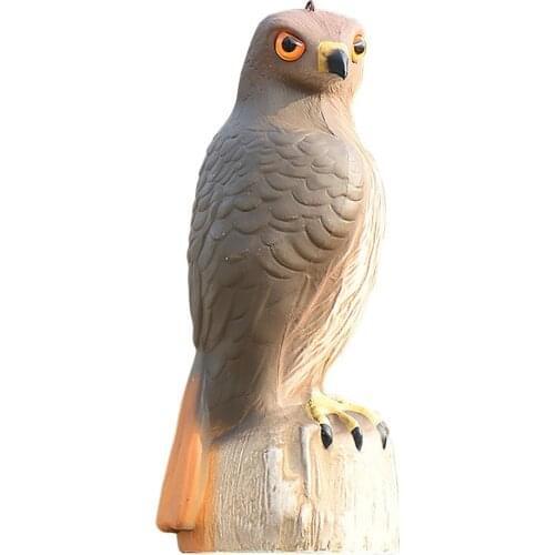 Eagle Owl Decoy Realistic Model Handicraft Garden Bird Scaring Props Hollow Bottom Barns Trees Window Decorations 43*17*15 Cm