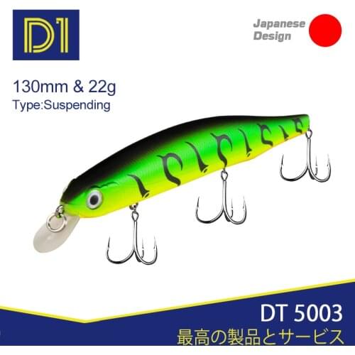 D1 ORBIT 130sp minnow lures 130mm 22g suspending fishing lure floating 0-1.2m jerkbait for fishing pike bass perch jerkbaits