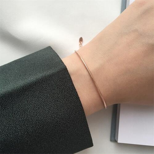 YUN RUO Adjustable Snake Chain Bracelet Woman Gift Rose Gold Color Fashion Titainum Steel Jewelry Never Fade Drop Shipping 2019