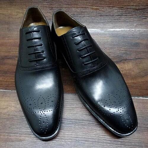 Sipriks Luxury Custom Goodyear Welted Shoes Boss Mens Genuine Leather Retro Dress Shoes Business Office Gents Suit Formal Tuxedo