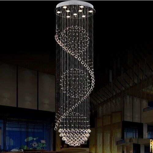 Luxury Modern Chandeliers Pendant Light Chandelier And Lamps 2 Meter Crystal Ceiling Lights