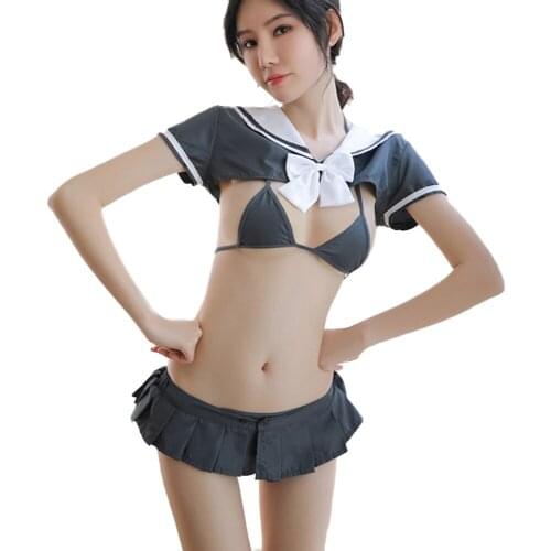 Sexy Lingerie Cute College Outfit Passion Uniform Temptation Student Body Suit Q593