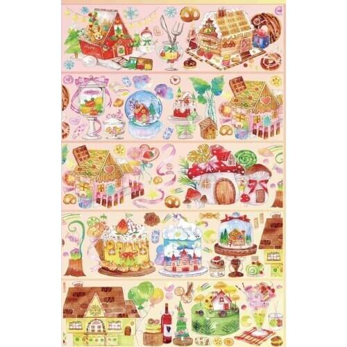 Fairy Tale World Washi Tape for Card Making Bullet Journal DIY Scrapbooking Label Sticker