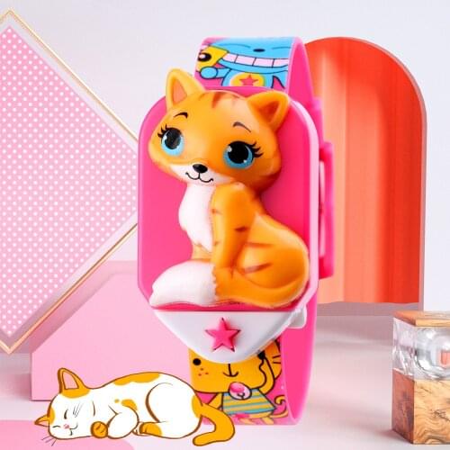 SKMEI Fashion Cat Girls Digital Watch Creative Detachable Children Wristwatch Kids Fun Toys Clock Relogio infantil For Wholesale