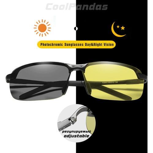 2019 Brand Design Men Polarized Chameleon Photochromic Sunglasses Anti Glare Glasses Day Night Driving Male Oculos De Sol UV400