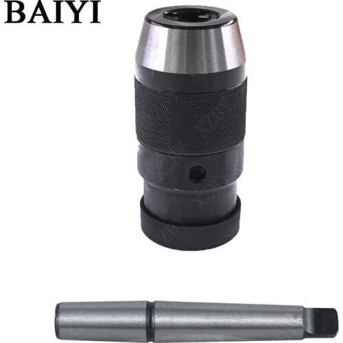 1pc B18 1-16mm Keyless Drill Chuck Self Tighten with Taper 2MT 3MT 4MT MT2 MT3 MT4 Shank Lathe Mill