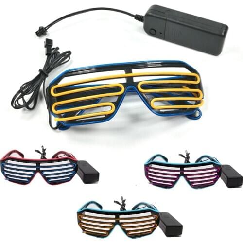 LED Glasses Flashing Luminous Rave Night Christmas Birthday Gift Novelty Glowing Party Supplies for Halloween Neon Party Decor