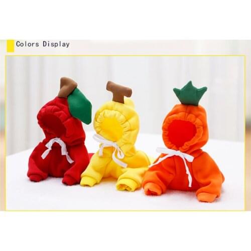 Dog Winter Warm Clothes Cute Plush Coat Hoodies for bulldog Pet Costume Jacket pet Accessories