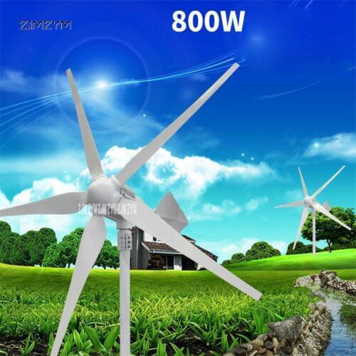 5 blades wind power generator Permanent magnet three-phase alternator AC 12V/24V/48V 800W low start up wind speed Z-800