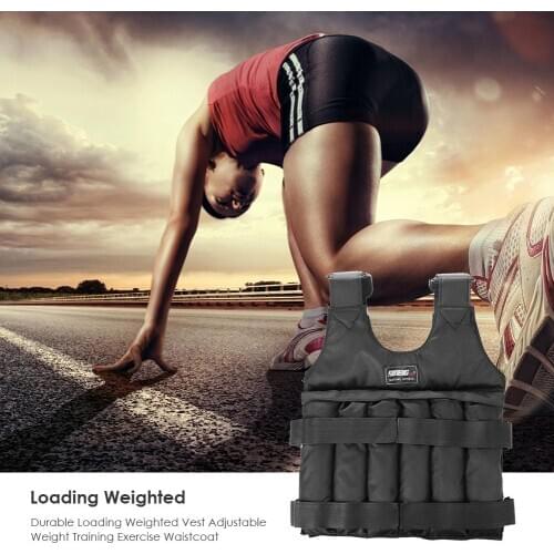 20kg 50kg Loading Weighted Vest Adjustable Exercise Training Jacket Gym Workout Boxing Vest Fitness Waistcoat Accessories