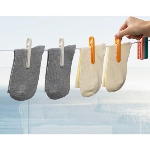 1Set Clothes Dryer Hanger Children Adults Clothes Dryer Windproof Socks Underwear Plastic Drying Rack Windproof Clip Wholesale