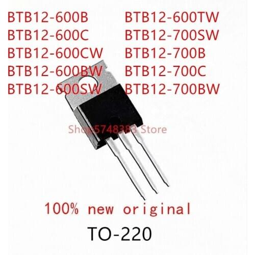 10PCS BTB12-600B BTB12-600C BTB12-600CW BTB12-600BW BTB12-600SW BTB12-600TW BTB12-700SW BTB12-700B BTB12-700C BTB12-700BW TO-220