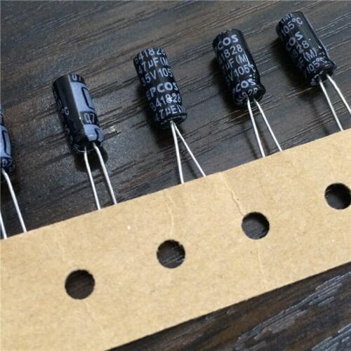 100pcs 47uF 35V EPCOS B41828 Series 5x11mm 35V47uF Aluminum Electrolytic capacitor