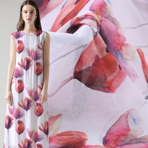 140 cm wide silk linen fabric meter 13mm printed linen silk fabric digital printing natural silk fabric wholesale silk cloth